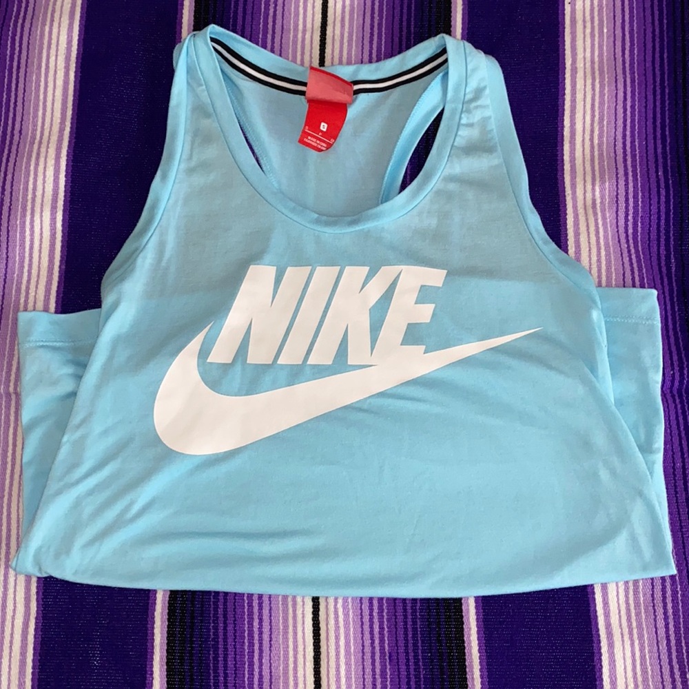 Light Blue Nike Razorback Tank Top